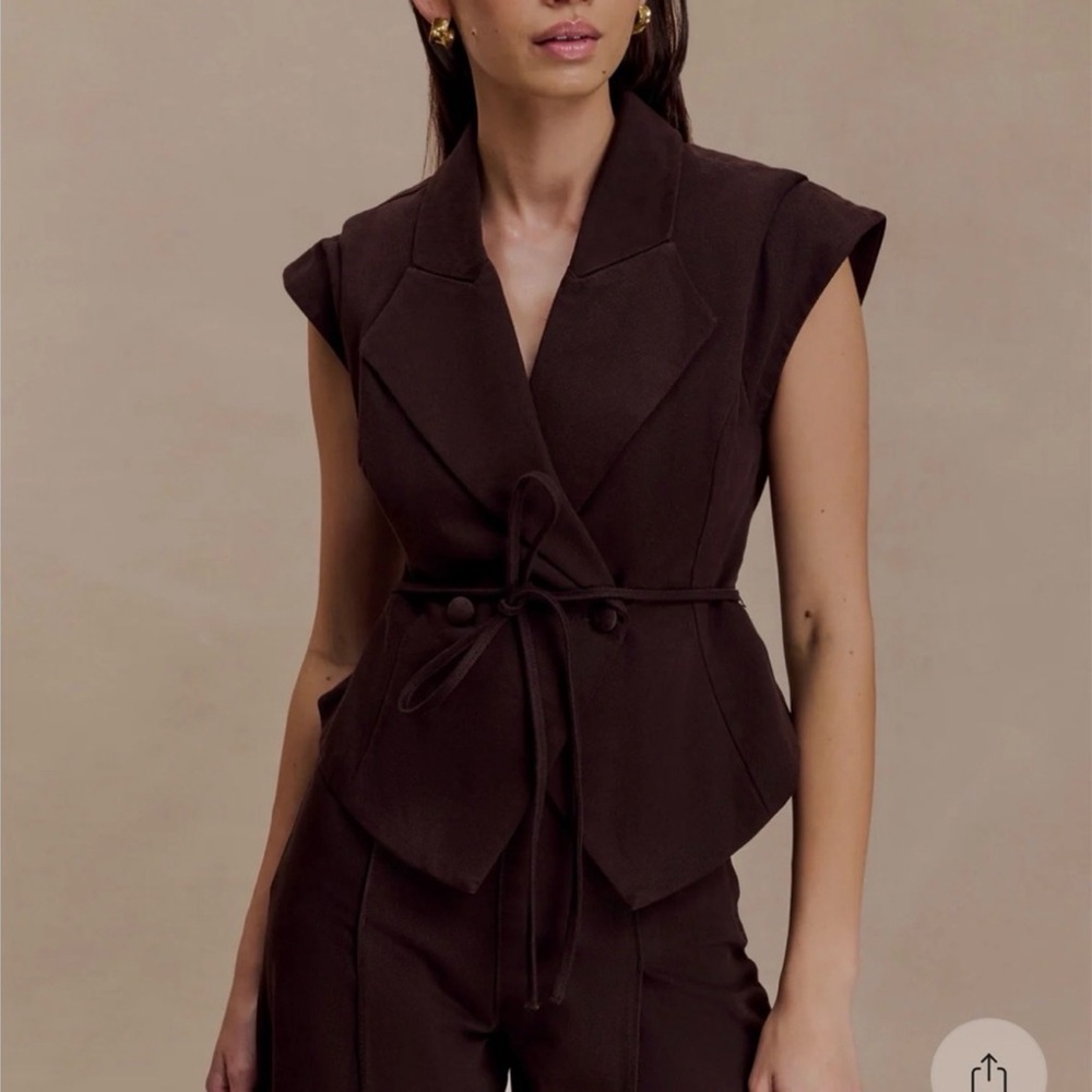 Meshki Dark Brown Women's Top